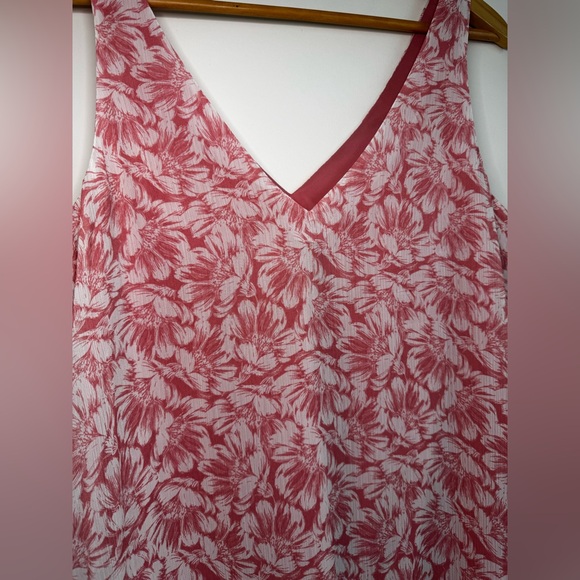 Floral Pink and White Chiffon Mini Sundress - Picture 2 of 7